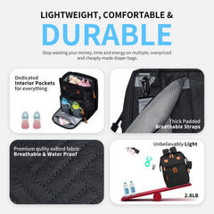 KABAQOO ergonomic shoulder straps ensure comfortable all-day wear