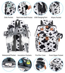 KABAQOO backpack with insulated bottle pockets for 5 11 oz bottles