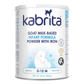 Kabrita goat milk formula powder tin front highlights trusted nutrition and gentle digestion.