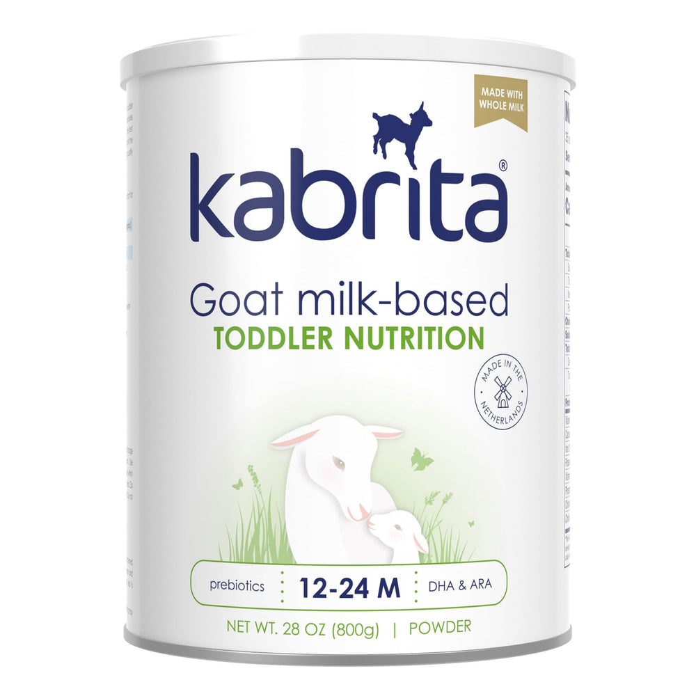 Kabrita goat milk toddler drink 12-24 months bottle 28oz for easy on-the-go nutrition.