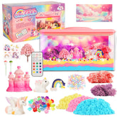KACHUAN BEAR unicorn light-up terrarium kit packaging with colorful components for imaginative creative play