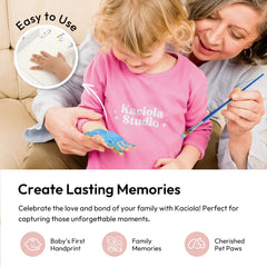 Kaciola Floating Handprint Frame 3D design highlights separate prints for family keepsakes