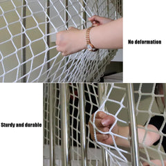 KACQIHTU patio barrier net creates a tidy boundary for gatherings and toys
