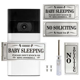 Kadezia doorbell cover silver closeup highlights durable metal construction for outdoor use