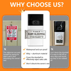 Kadezia doorbell cover silver installed vertically shows versatile mounting options
