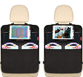 Kaiphy car backseat organizer with large pockets keeps toys and snacks within reach.
