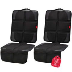 Kaiphy car seat protector thick padding keeps upholstery safe from spills and indentations during trips.