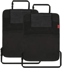 Kaiphy waterproof kick mats protecting seats during family road trips.