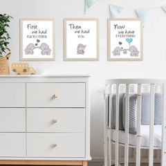 KAIRNE watercolor elephant quotes art-print highlights love theme for nursery walls