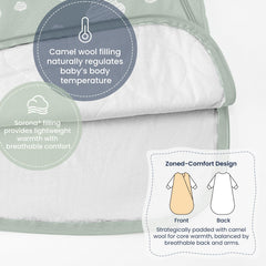 Kaiya Baby sleep sack double zipper enables quick diaper changes