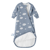 Kaiya Baby sleeping bag front view with sleeves offering cozy warmth for infants