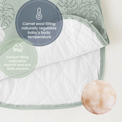 Kaiya Baby temperature sticker highlights tactile temperature awareness.