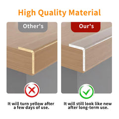 KAIYUER transparent corner guard on crib edge supports a calm nursery.