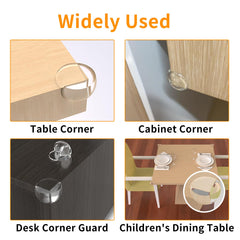 KAIYUER crystal-clear protectors fit glass, wood, and marble edges.