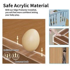 KAIYUER transparent design blends with decor for virtually invisible safety on tables and shelves.