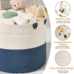 KAKAMAY cotton rope basket closeup weave highlights durable, chemical-free material