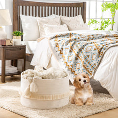KAKAMAY cotton rope material closeup highlighting natural texture and durability