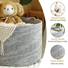 KAKAMAY laundry basket filled with towels for laundry organization.