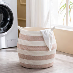 KAKAMAY rose-woven nursery storage basket organizing toys and blankets