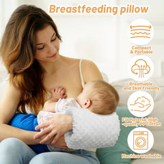 KAKIBLIN arm pillow for bottle feeding helps stabilize the baby’s angle.