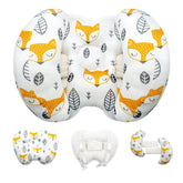 KAKIBLIN baby head-neck support pillow closeup showing plush fabric for comfort.