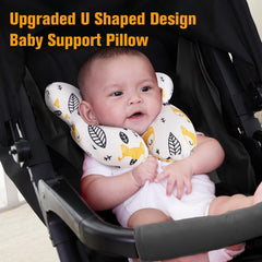 KAKIBLIN baby neck pillow in-car-seat shows travel-ready design.