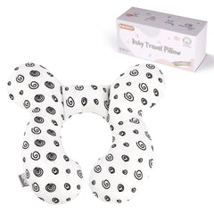 KAKIBLIN snail design baby neck pillow offers gentle head support during travel.
