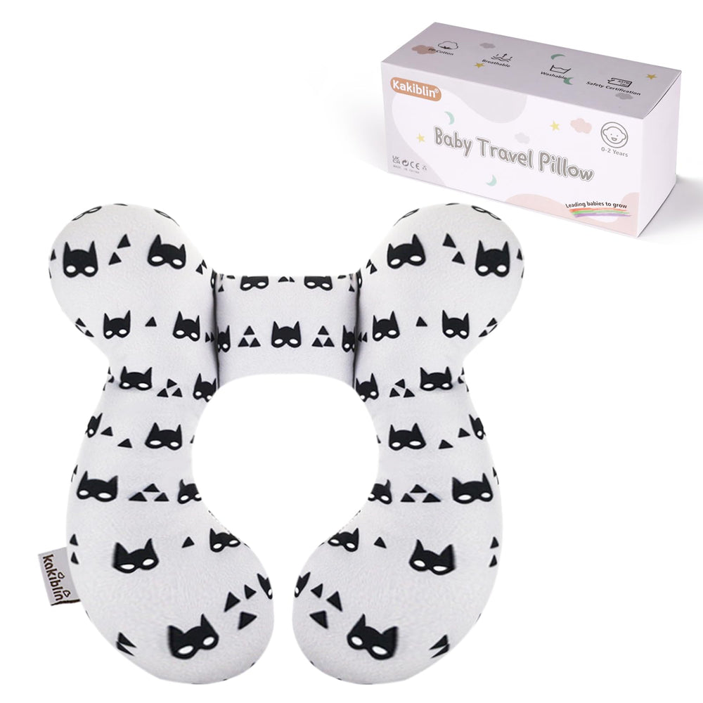 KAKIBLIN baby travel pillow headrest for soothing support on the go.