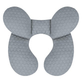 KAKIBLIN Baby Travel Pillow shows the U-shaped design providing steady head support on car rides.