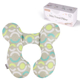 KAKIBLIN baby travel pillow with U-shaped design providing stable head support on the go