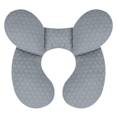 KAKIBLIN Baby Travel Pillow shows the U-shaped design providing steady head support on car rides.