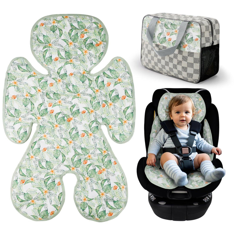 KAKIBLIN Car Seat Cooling Pad front view emphasizes double-sided comfort for babies