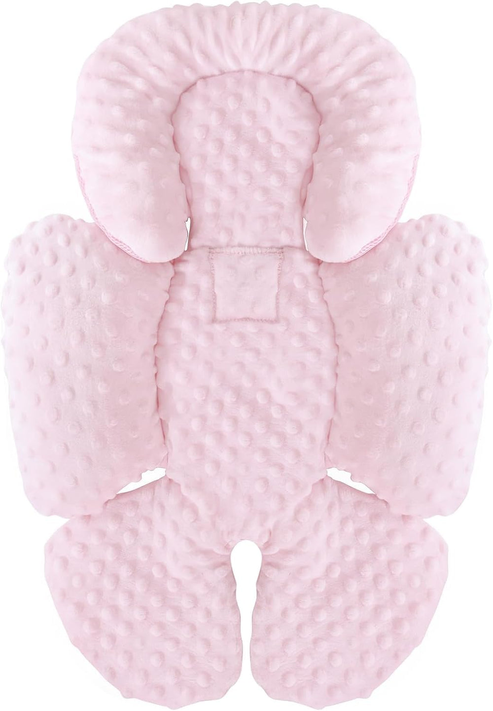 KAKIBLIN infant car seat insert pink velvet side offers gentle comfort for newborns on rides