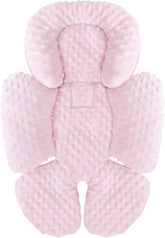 KAKIBLIN infant car seat insert pink velvet side offers gentle comfort for newborns on rides