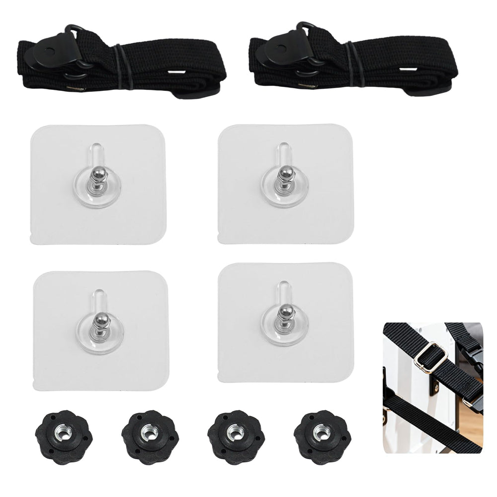 KAKUPPA two-pack adjustable safety straps protect dressers and TVs with versatile mounting.