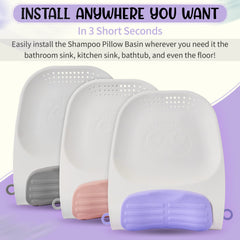 KAMKKO Toyture Shampoo Bowl portable setup on sink for versatile washing anywhere