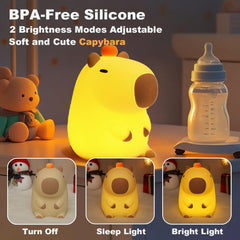 KangTen CHEN Capybara Night Light soft glow supports calm evenings and reading time.