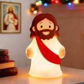 KangTen CHEN Jesus Night Light front view with warm red glow for bedtime prayers