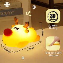 Kapee House reindeer night light charges via Type-C for cordless convenience