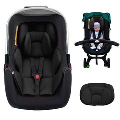Kaseeous infant car seat insert with dual headrests for growing babies.
