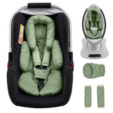 Kaseeous infant head support plush front view provides secure head stability on car rides.