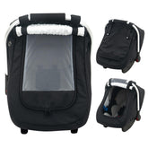 Kaseeous waterproof baby car seat cover front view provides weather protection on the go.