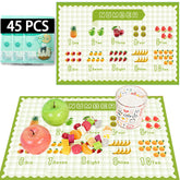 KAshack placemats with sticky back adhesive keep meals tidy.