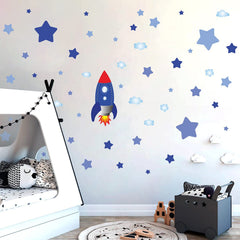 Kasubeso outer-space wall stickers transform nurseries into playful educational spaces.
