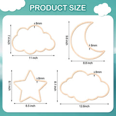 Kathfly moon wall decor wooden complements kids' bedrooms with calming charm.