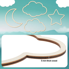 Kathfly star wall decor wooden adds playful accents to a child’s room.