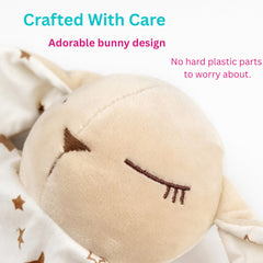 Katiia Joy bunny lovey soft fabric closeup β breathable material enhances comfort