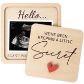 KATINAT Grandparent Reveal Keepsake front view shows a timeless wooden keepsake for celebrating news.