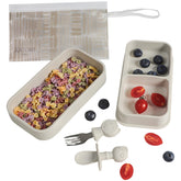 KATORI KIDS suction plate travel setup promotes mess-free meals on the go.