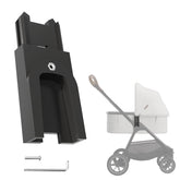Katywixu uppababy connector side view for stable bassinet attachment during everyday strolls.